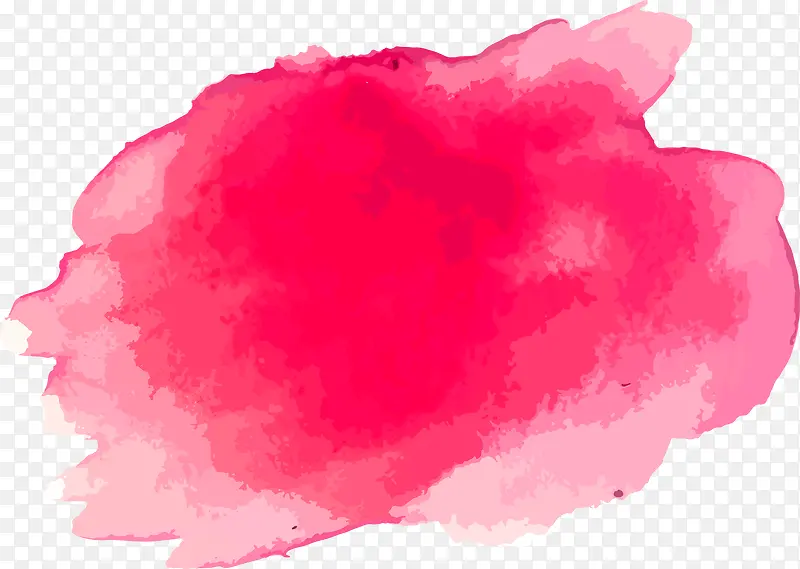 粉色水彩涂鸦