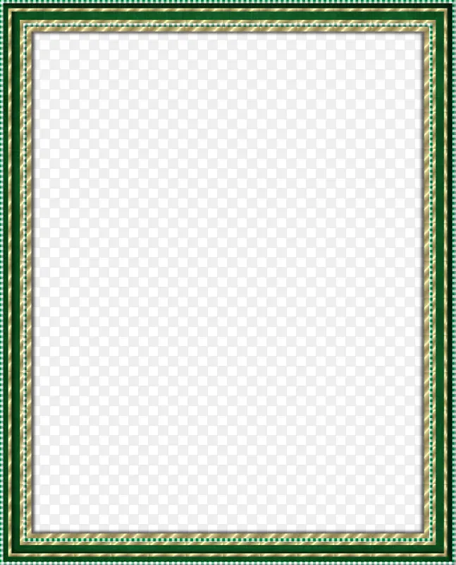 绿色简约方形装饰边框