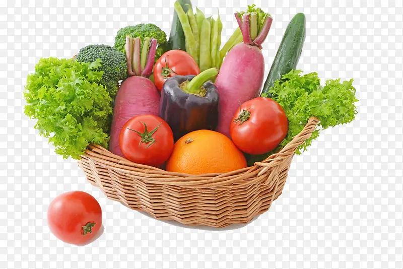 篮子中的蔬果