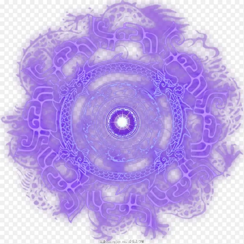 发光紫色圆形花纹