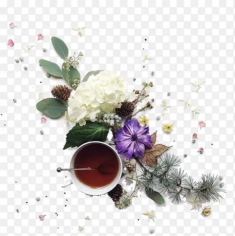 红茶配鲜花