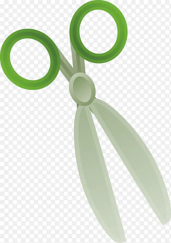 绿色剪刀元素