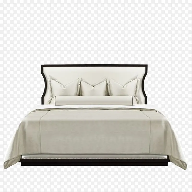 白色现代卧室舒适大床