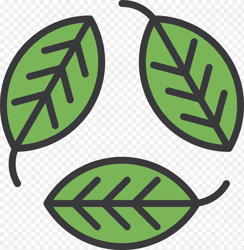 绿色循环叶子素材图