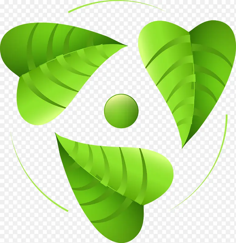 绿色循环叶子素材图