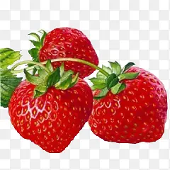 三个红色草莓