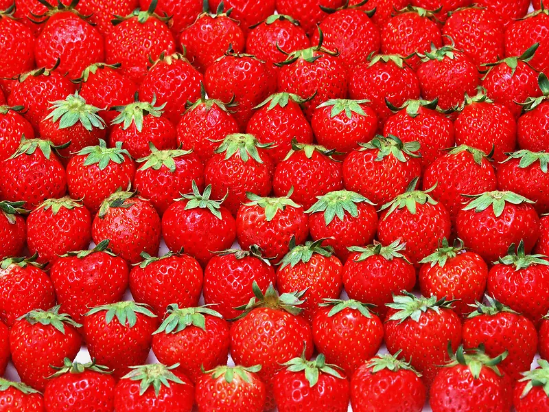 新鲜美味的草莓水果