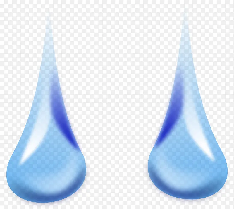 两滴蓝色水滴