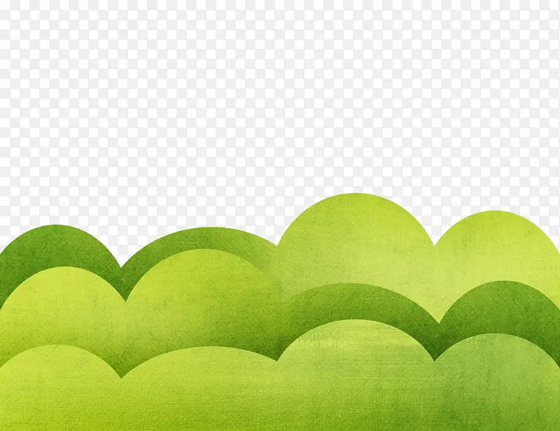 绿色卡通大树