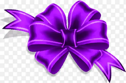 紫色卡通丝带花朵