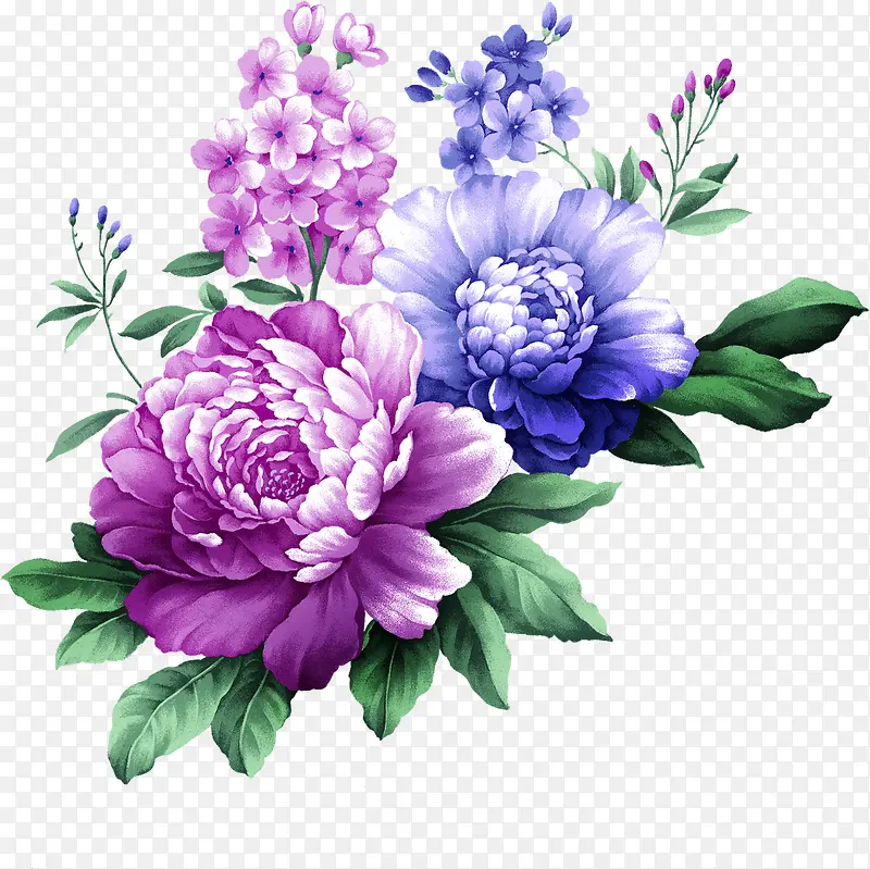 紫色花朵时尚精美