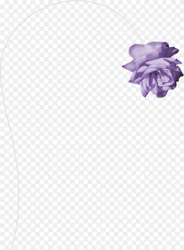 彩绘紫色花朵