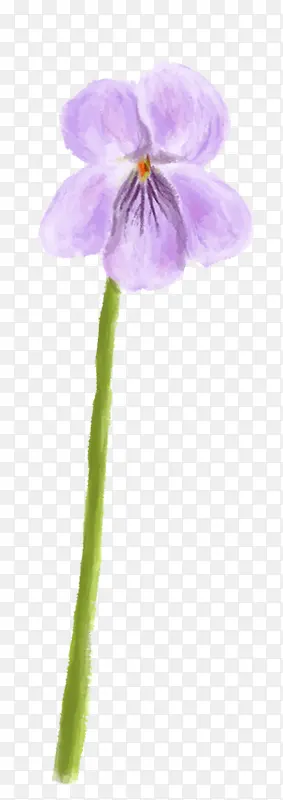 紫色水墨花朵唯美