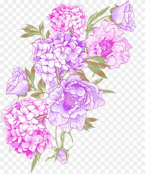 紫色创意风格花朵