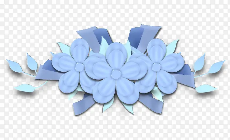 装饰蓝色唯美花朵