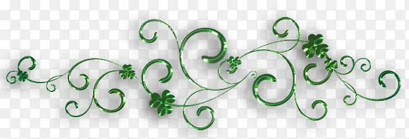 绿色花朵边框装饰