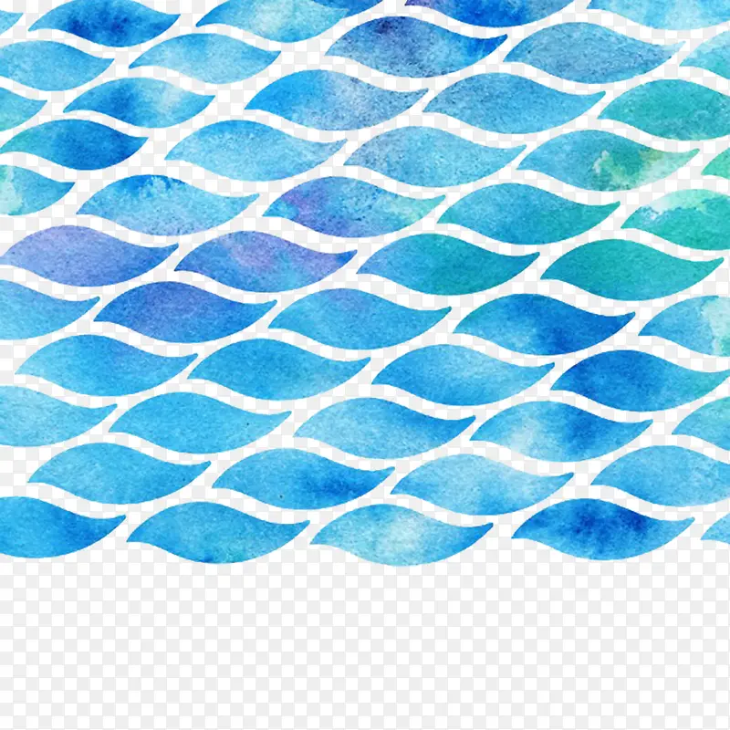 蓝色大海波浪纹素材
