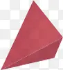 深红色立体三角形