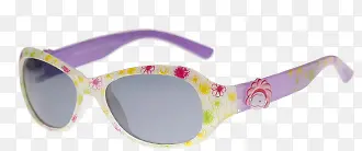 夏日紫色花纹儿童眼镜