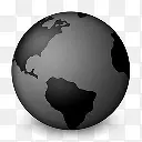 黑色地球图标装饰