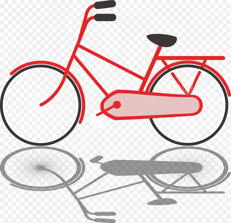 卡通矢量交通工具自行车