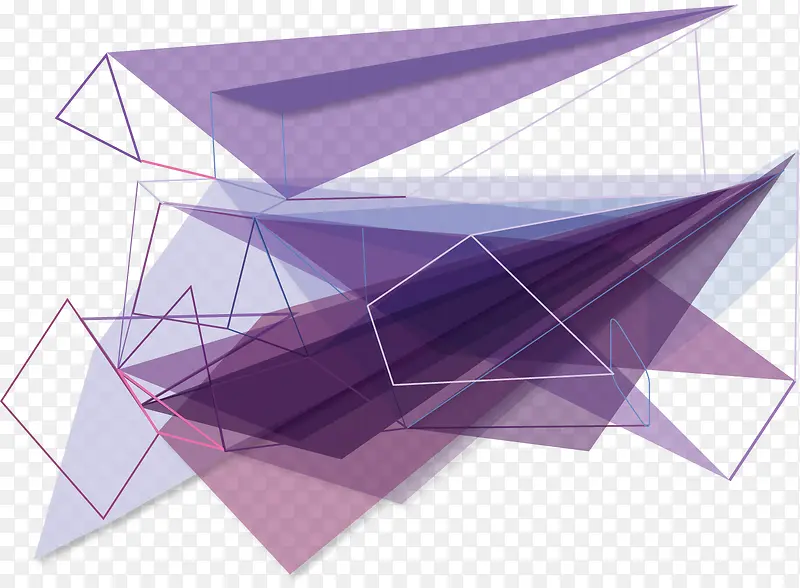 矢量紫色几何图形