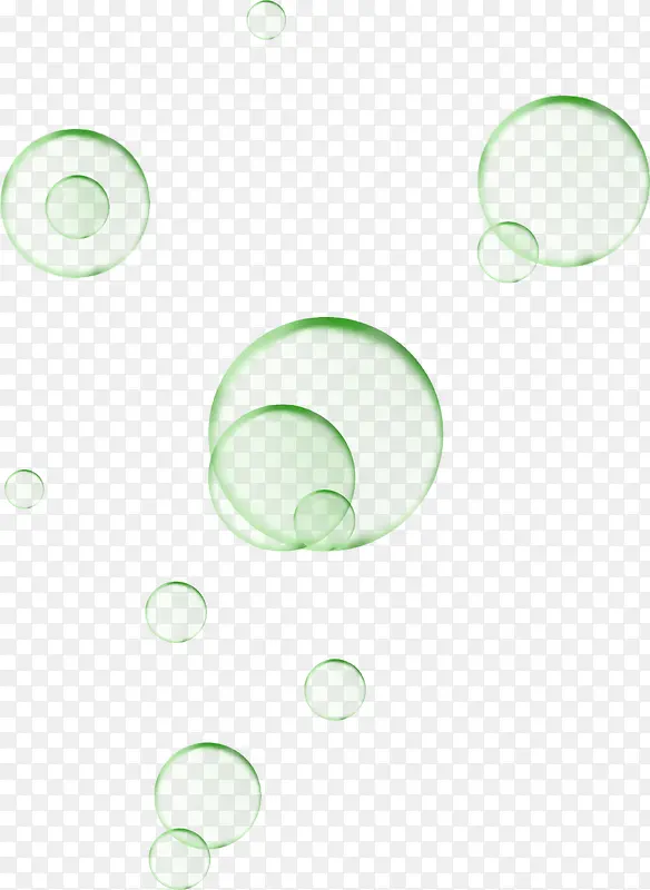 漂浮绿色气泡