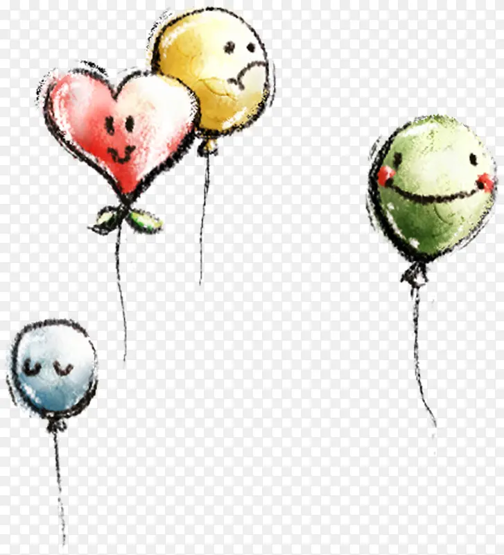 可爱笑脸彩绘气球