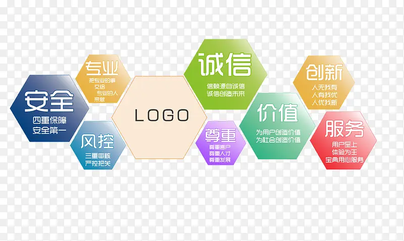 彩色logo墙素材