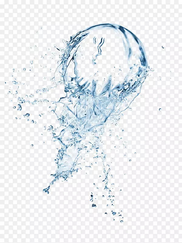 水滴壁纸-2017年蓝色水球喷雾效果