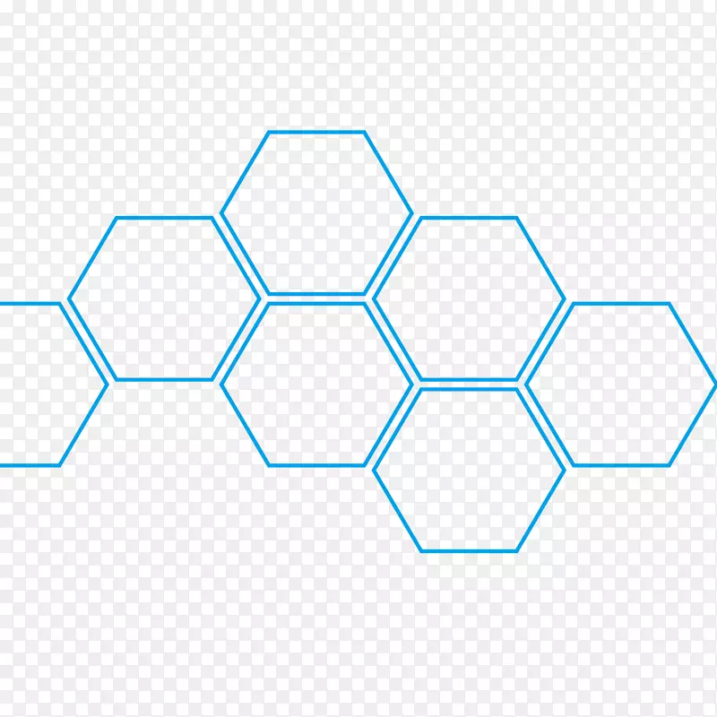 六角蜂窝富勒烯蜂窝角-科技动态蓝色背景