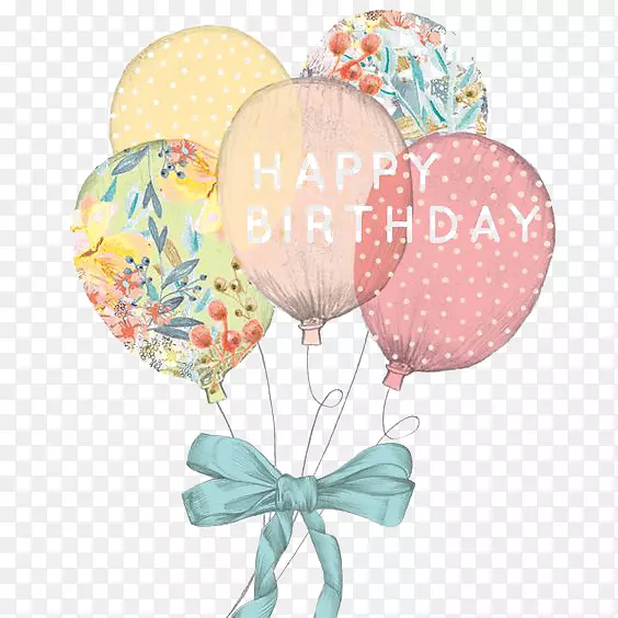 生日蛋糕结婚请柬祝你生日快乐贺卡-气球艺术
