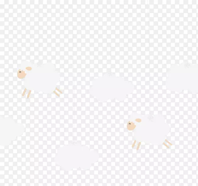 直线点角白色图案-绵羊