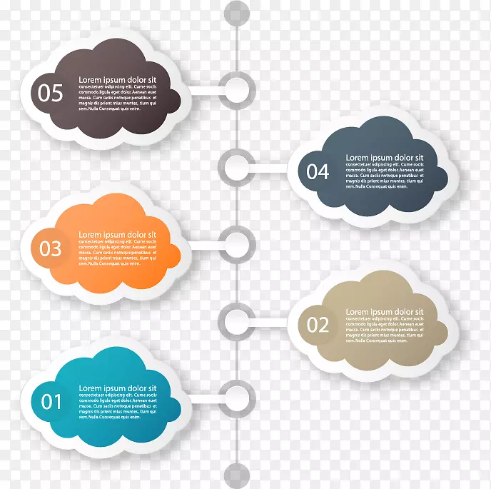 信息图形云计算图表.商业云信息图形设计材料
