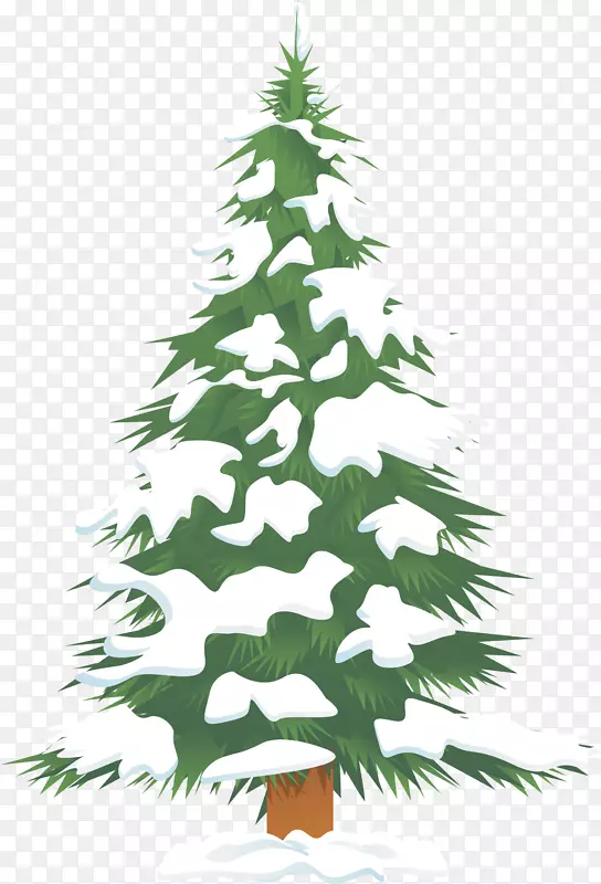 圣诞树-绿色雪圣诞树