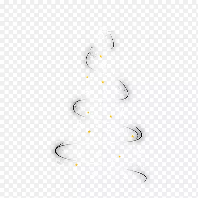 白色图案-圣诞树闪闪发光的星星