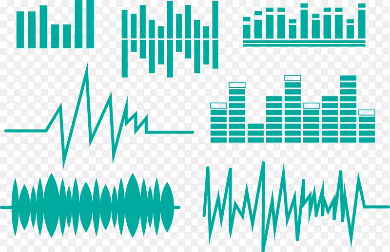 声波欧式均衡-现代简单绿色声波