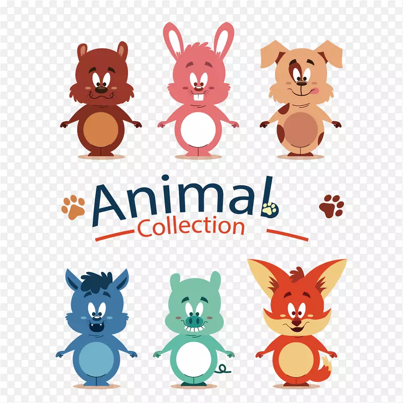 动画下载-可爱的卡通动物材料设计