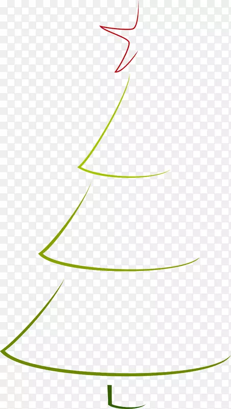 圣诞树剪贴画-简单绿色圣诞树