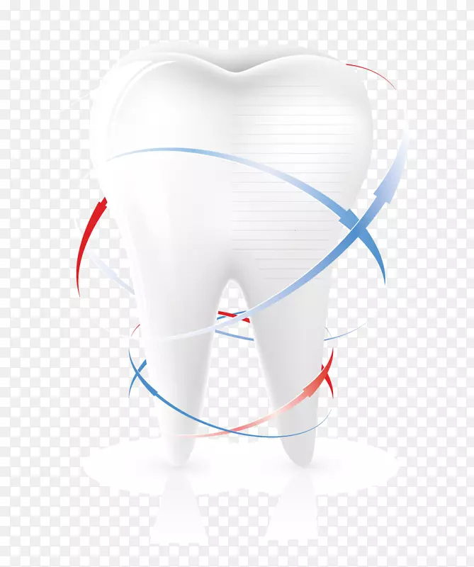 牙膏牙科牙龈.箭头方向的牙齿