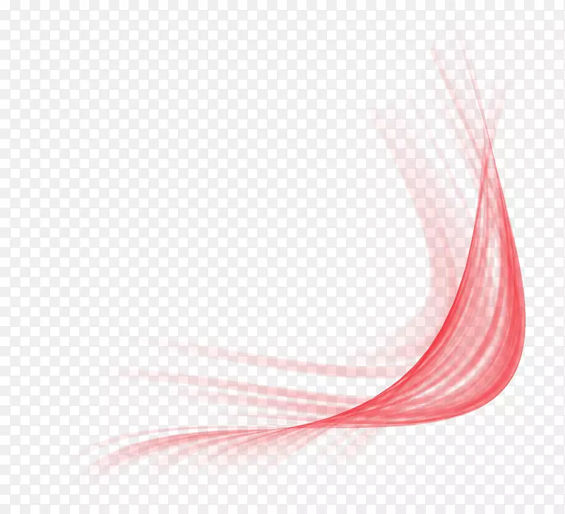 红色图案-抽象曲线