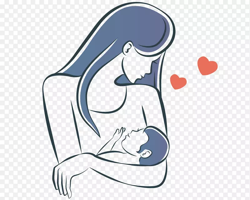 母婴插图-妈妈