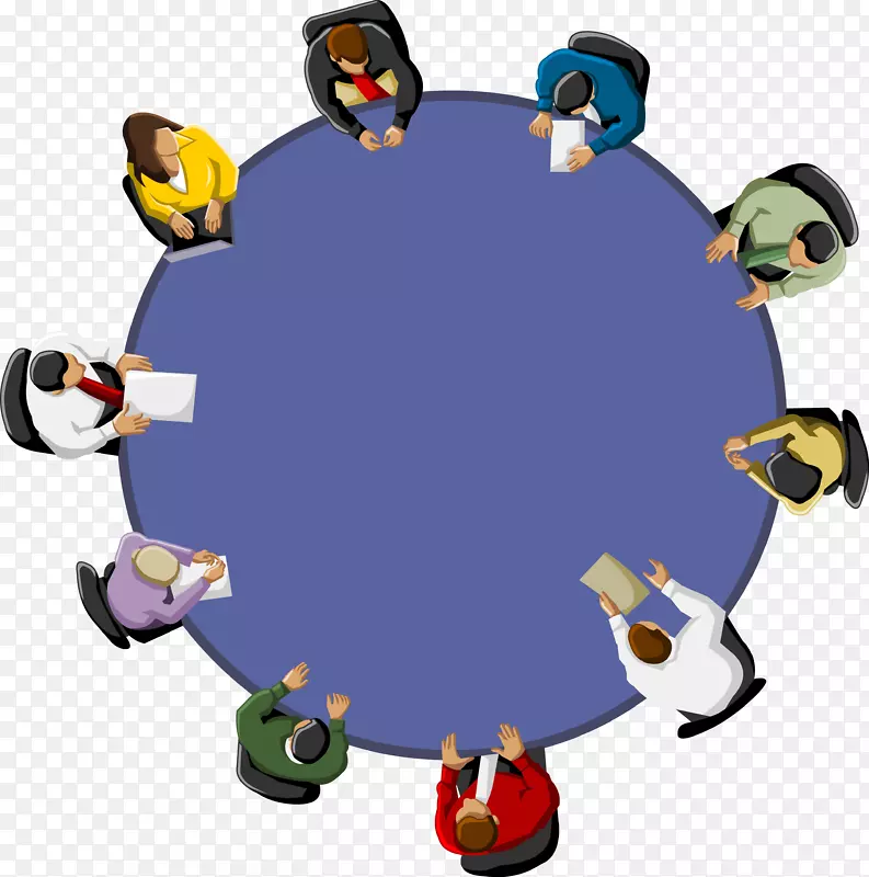 会议办公室桌夹艺术商务人士谈话