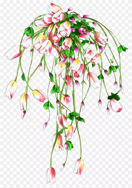 花型设计郁金香悬挂郁金香插花
