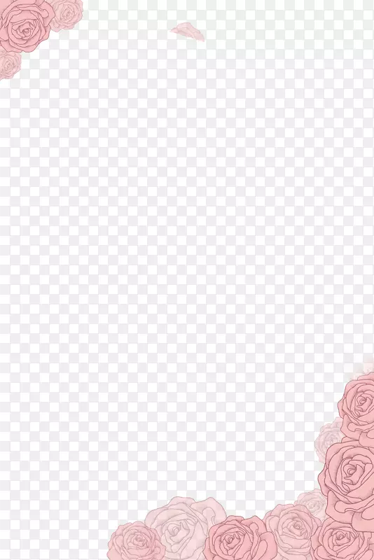 粉红花.粉红手绘花边纹理