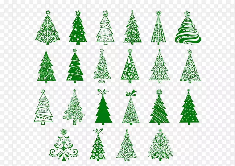 圣诞树圣诞老人新年圣诞树绿色圣诞树