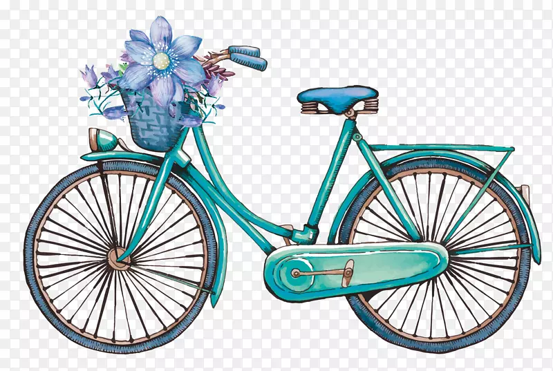 自行车车轮老式服装-公主自行车
