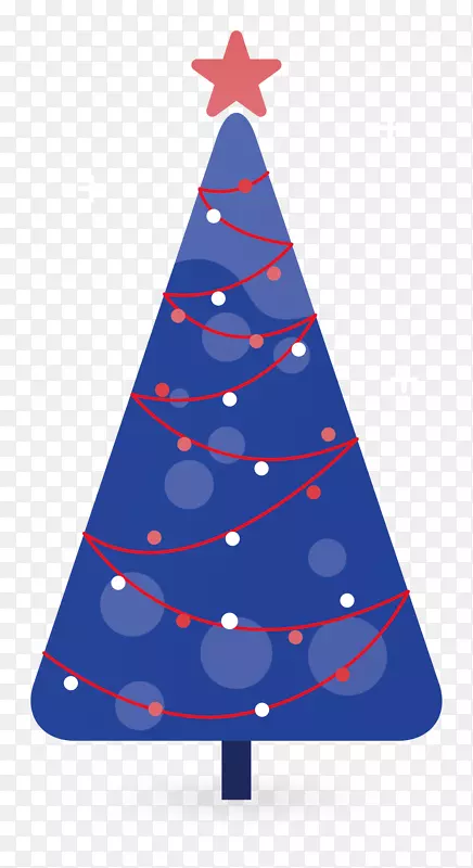 圣诞树装饰剪贴画蓝色圣诞树