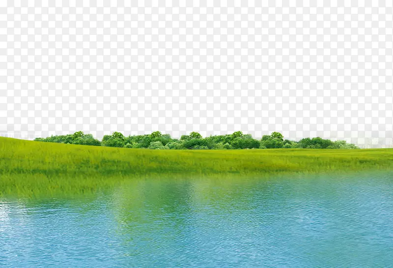水资源生态系统绿色草地壁纸-天然绿色河流