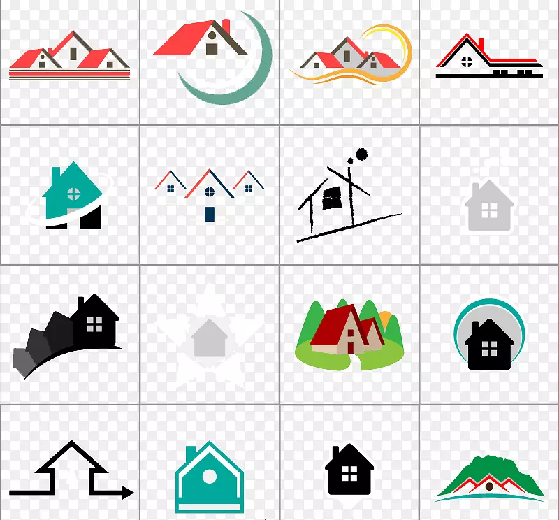 LOGO房屋房地产图标-16的房地产标志设计材料